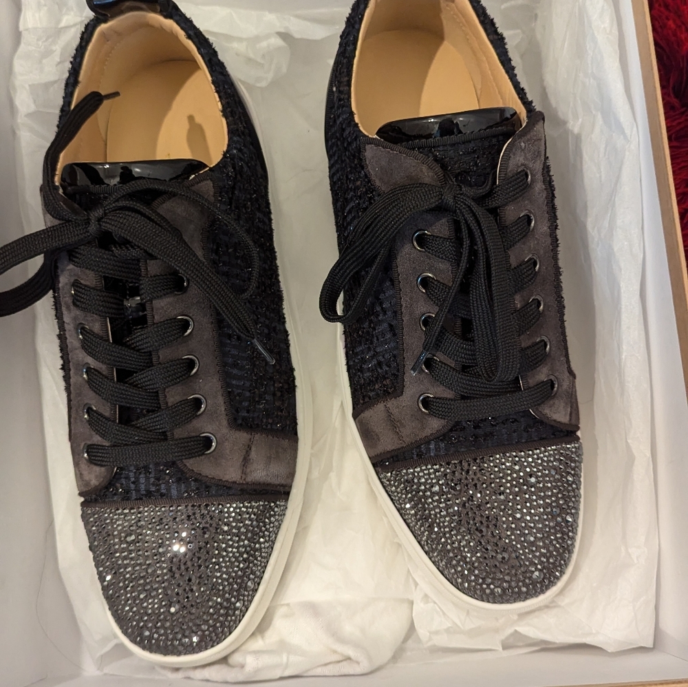 Christian Louboutin Crystal Embellished Sneakers 41.5